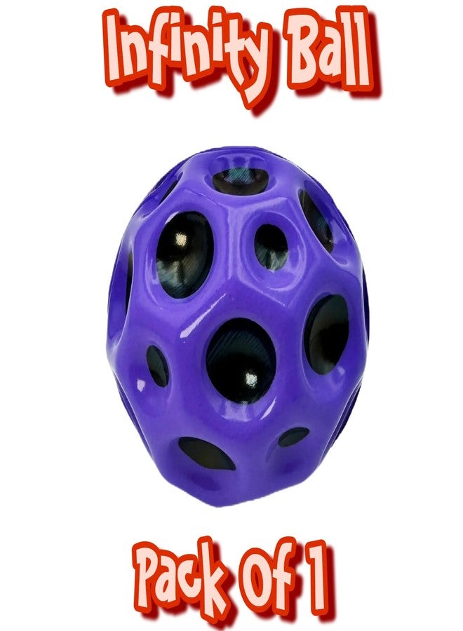 Buko Super Infinity Crazy Bounce Moon Ball: Ultimate Grip and Catch, Enhances Hand-Eye Coordination (Pack of 1 (Purple) - Image 2